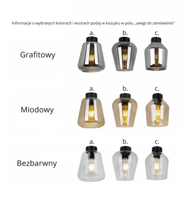 Lampa wisząca ze szklanymi kloszami - RIJEKA 2383/3/OW/MIX LIGHT HOME