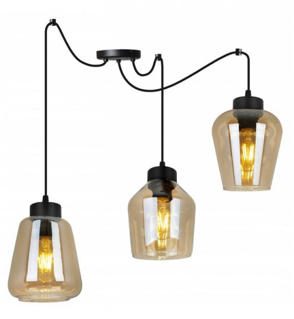 Lampa wisząca ze szklanymi kloszami - SPIDER RIJEKA 2383/3/M LIGHT HOME