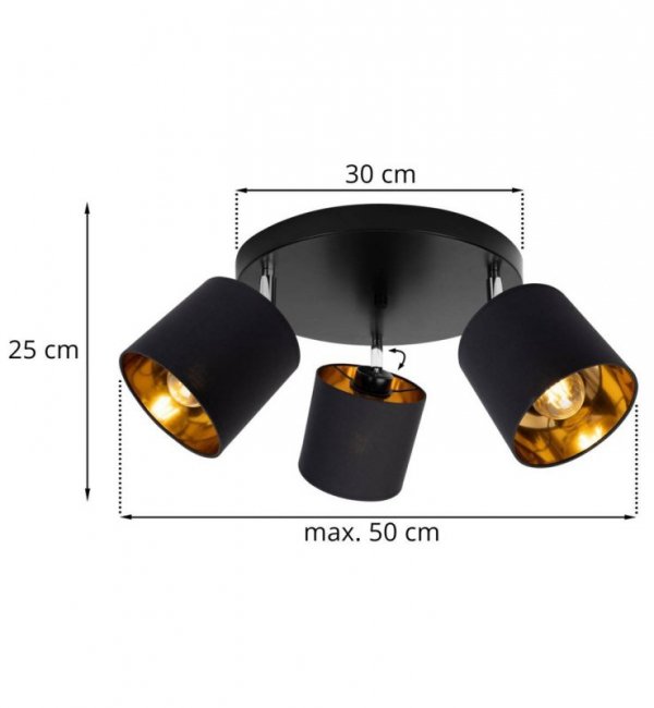 Plafon nowoczesny - GAMA 2125/3OP/CZ LIGHT HOME