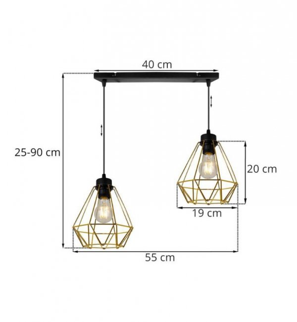 Lampa LOFT  - NUVOLA GOLD 2034/2 LIGHT HOME