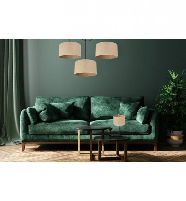Lampa wisząca typu pająk Spider, 3 abażury juta 35 cm, E27 LIGHT HOME