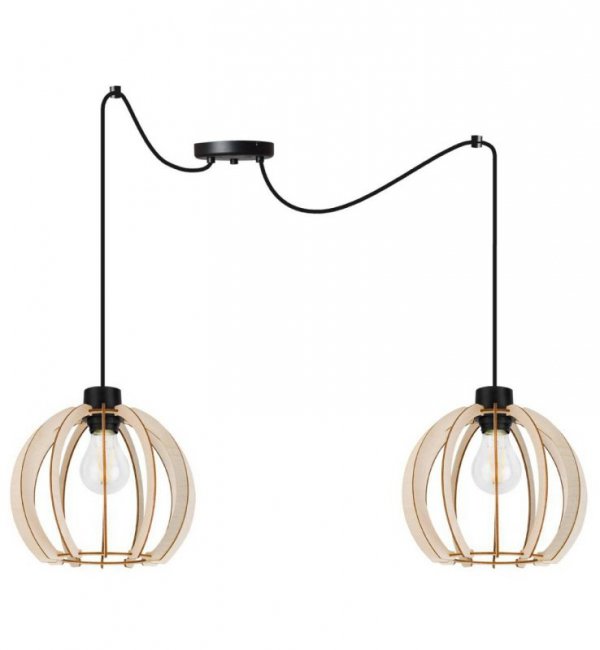 Zwis wiszący pojedynczy dekoracyjny - SPIDER TIMBER 2359/2 LIGHT HOME