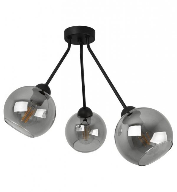 Lampa sufitowa TRIO HAGA, trzy klosze, metal,, szkło, E27