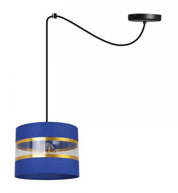 Lampa wisząca Elegance Gold, abażur, metal, regulacja wysokości, pająk LIGHT HOME