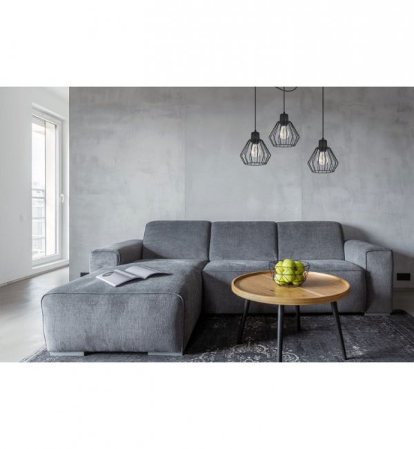 Lampa wisząca pająk NUVOLA, 3 źródła światła, gwint E27, regulacja długości, czarna LIGHT HOME