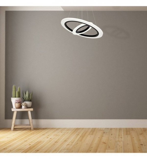 Designerska lampa LED COSMO, biało-czarna, energooszczędna, regulowana, wbudowany LED LIGHT HOME