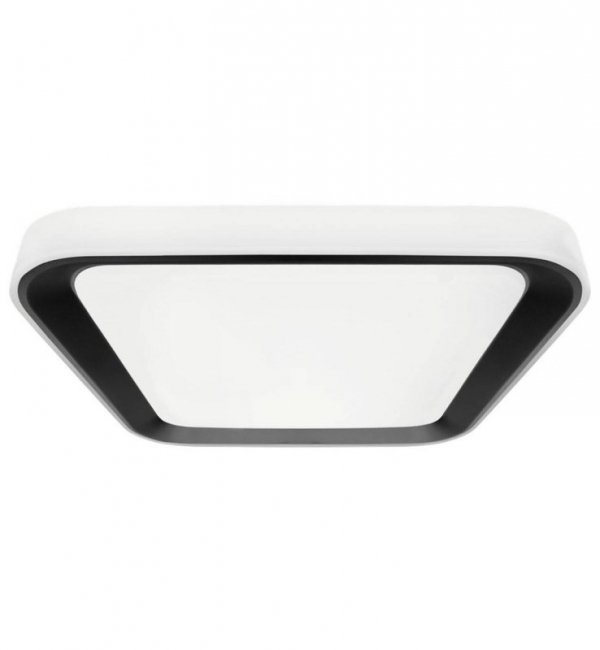 Plafon minimalistyczny, nowoczesny, QUADRO BLACK, z pilotem LIGHT HOME