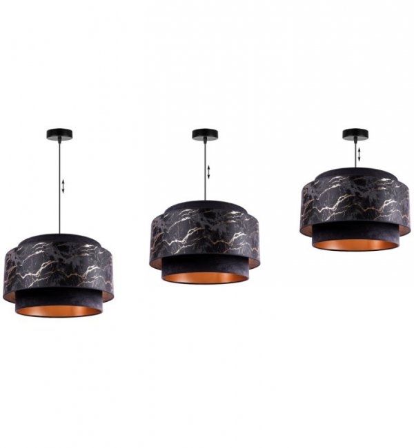 Lampa Sufitowa Wisząca Żyrandol Nad Stół z Abażurem Podwójnym E27 WERONA LIGHT HOME