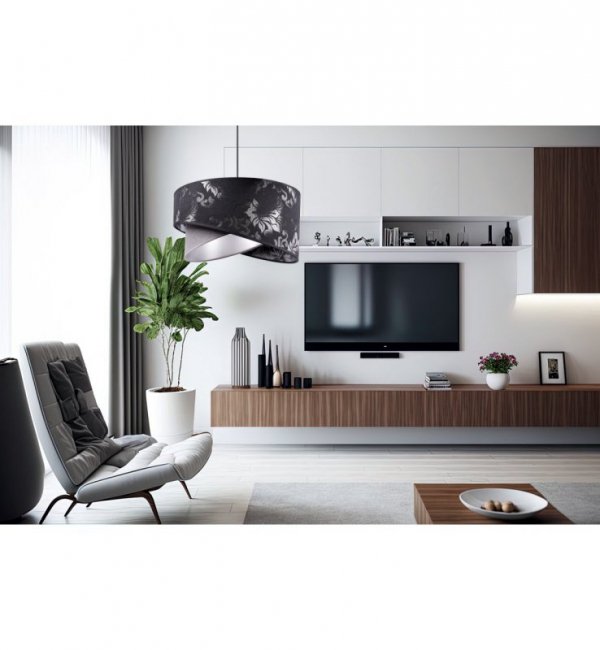 Lampa Wisząca z Abażurem Żyrandol w Stylu Glamour E27 WERONA LIGHT HOME