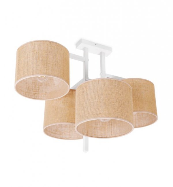 Lampa Sufitowa Żyrandol z Jutowymi Abażurami w Stylu Boho E27 LIGHT HOME