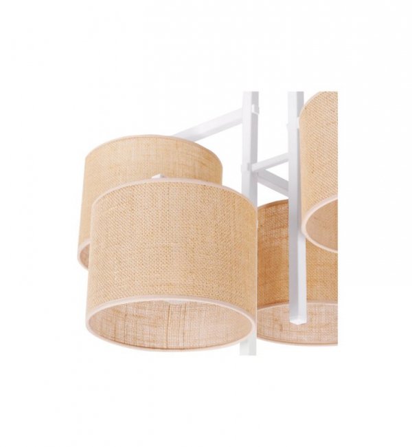 Lampa Sufitowa Żyrandol z Jutowymi Abażurami w Stylu Boho E27 LIGHT HOME