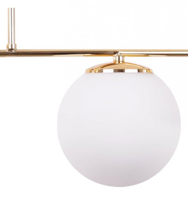 Lampa sufitowa SIENA, 4 szklane klosze, złota konstrukcja, okrągła podsufitka, źródło światła E14 LIGHT HOME
