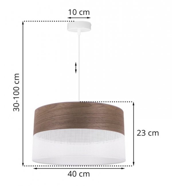 Lampa sufitowa WOOD, 40cm, elegancki żyrandol z naturalnego drewna