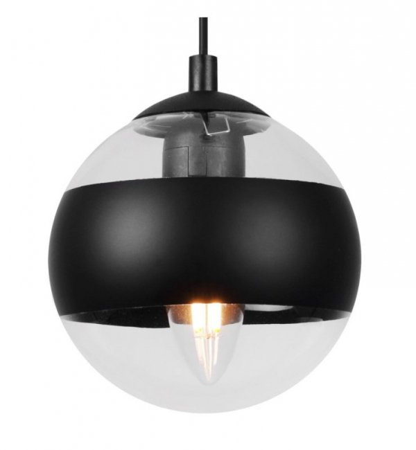 Lampa sufitowa TOLEDO, pająk, czarny żyrandol do pokoju i sypialni, E14