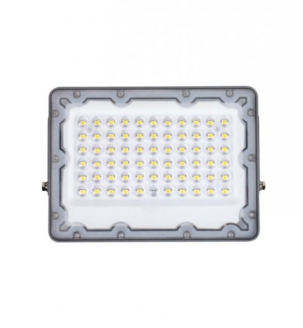 Naświetlacz solarny FOKUS, lampa solarna ogrodowa, natynkowa, LED, pilot, 100W