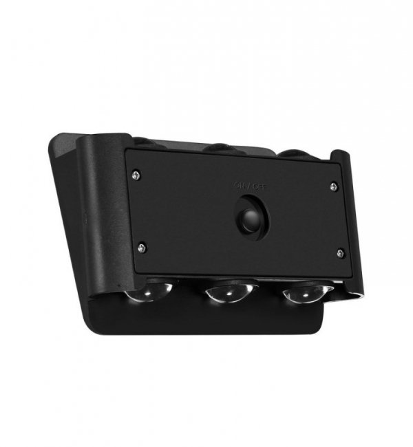 Lampa solarna ALF, kinkiet ogrodowy, natynkowy, czujnik zmierzchowy, LED, czarny