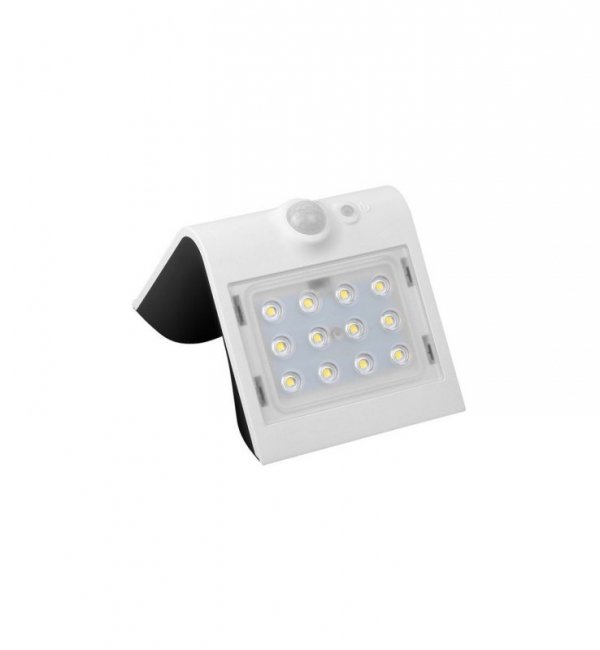 Lampka solarna LED BUTTERFLY, ogrodowa, kinkiet natynkowy, biały, czujniki, nowoczesny, 1,5W