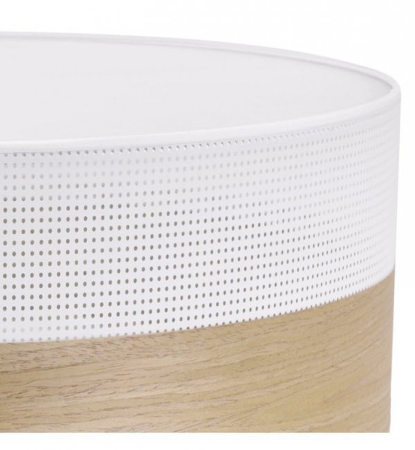 Lampa typu plafon z abażurem WOOD, sufitowa, 40cm, złocisty fornir dębowy
