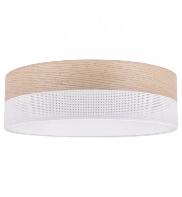 Lampa typu plafon z abażurem WOOD, sufitowa, 50cm, elegancki fornir dębowy