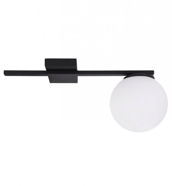 Lampa sufitowa ALTA, czarny plafon, białe kule, nowoczesny, loft, 1 źródło światła, E14
