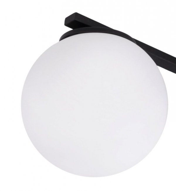 Lampa sufitowa ALTA, czarny plafon, białe kule, nowoczesny, loft, 1 źródło światła, E14