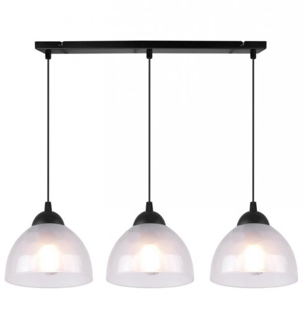Lampa wisząca VENICE, żyrandol, białe mleczne klosze, potrójna, do kuchni, jadalni, salonu