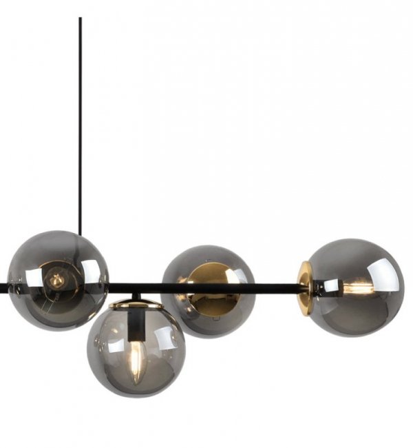 Lampa wisząca SIENA, sufitowa, żyrandol do kuchni i salonu, nad stół i wyspę, loft, grafitowe kule