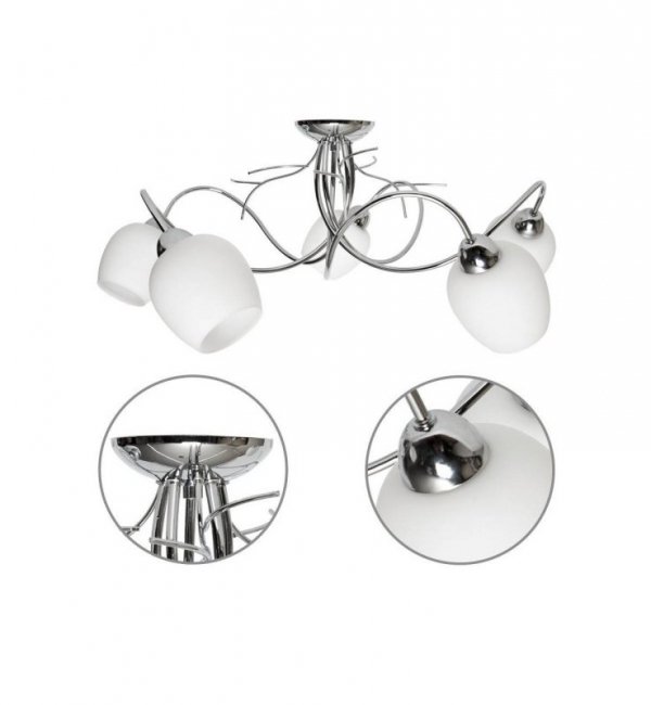 Lampa sufitowa ze szklanymi kloszami - DORIKA 1165/5 LIGHT HOME