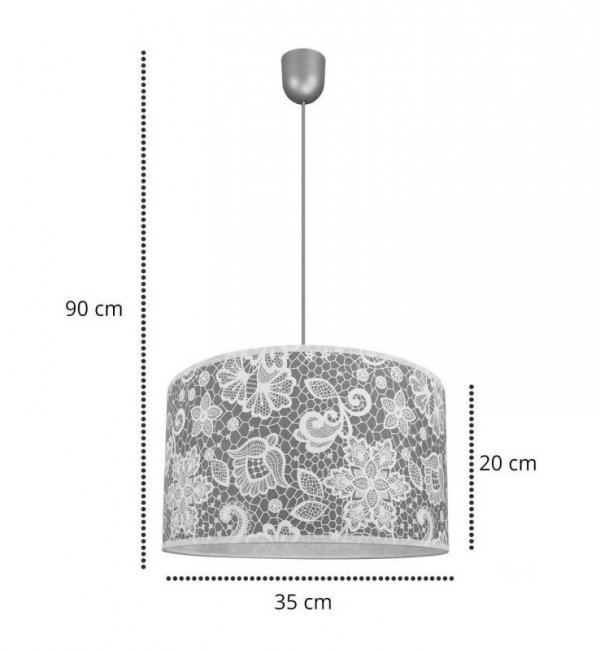 Zwis wiszący pojedynczy z abażurem - GERO2 2035/1 LIGHT HOME