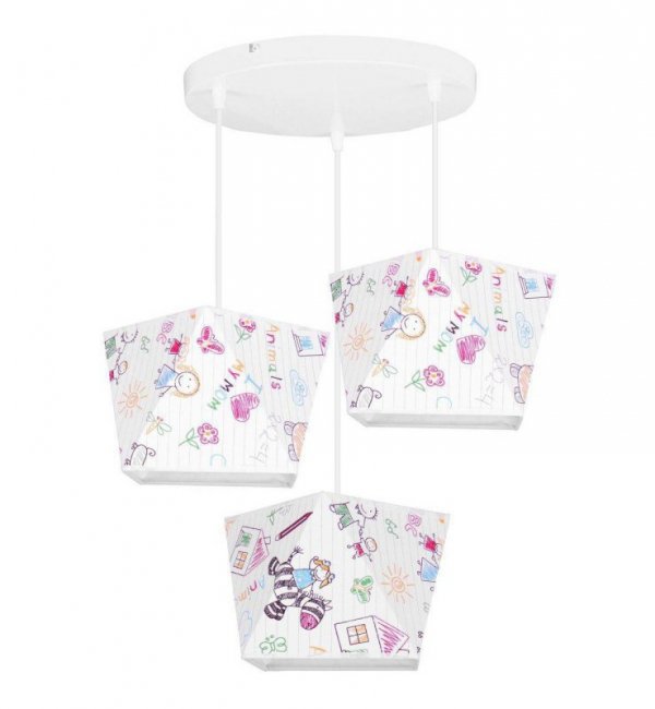 Lampa abażur dziecięca - DIAMOND 1500/3OW/K LIGHT HOME