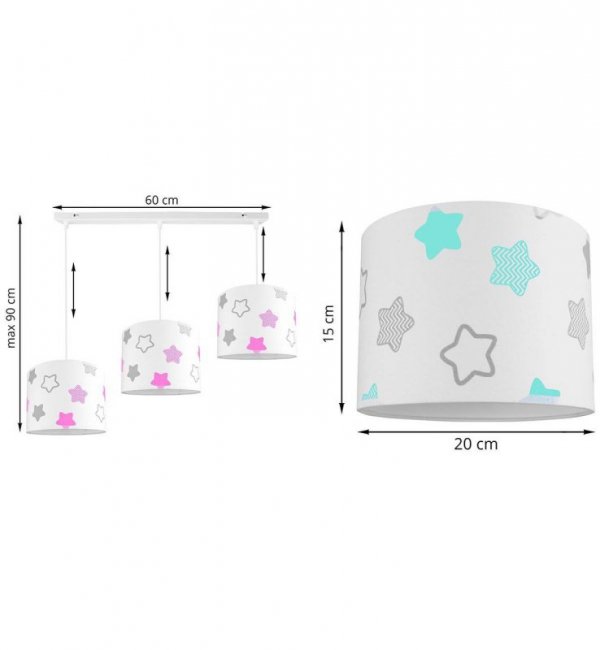 Lampa wisząca dziecięca - CHILD 3005/3L LIGHT HOME