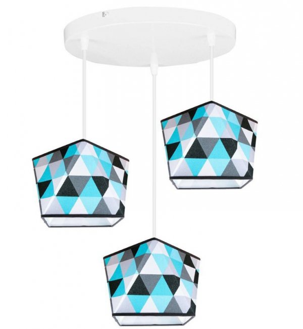 Lampa wisząca z abażurem - GARO 2120/3OW LIGHT HOME