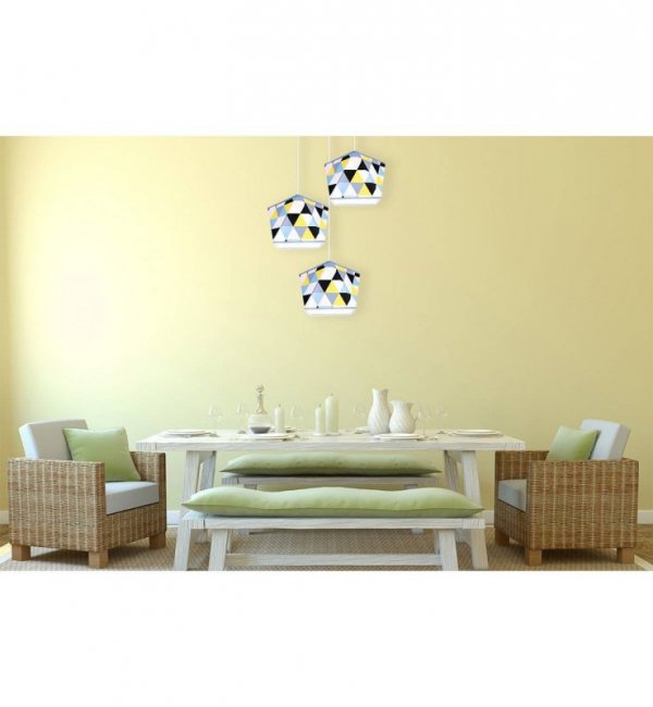 Lampa wisząca z abażurem - GARO 2120/3OW LIGHT HOME