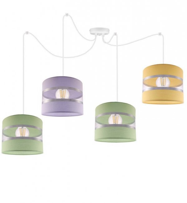 Lampa wisząca z abażurem - SPIDER LOLLIPOP 2175/4 LIGHT HOME