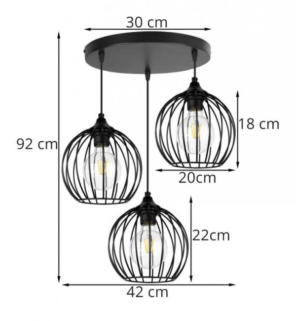 Lampa LOFT  - TORONTO 2245/3/OW LIGHT HOME