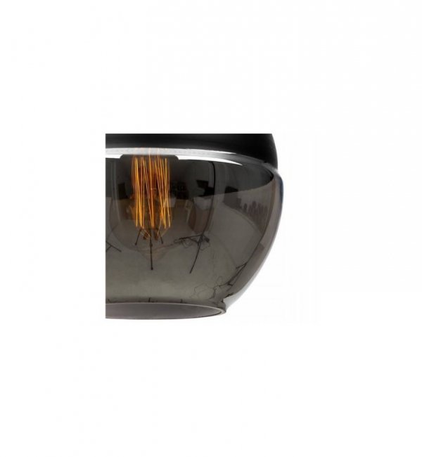 Nowoczesna Lampa Wisząca z Kulistym Kloszem z Ciemnego Szkła LIGHT HOME