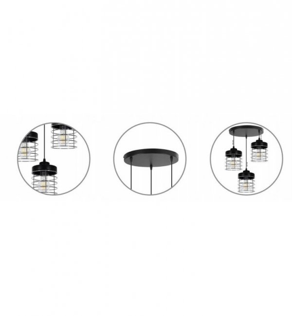 Lampa wisząca nowoczesna - RASTI 2205/3/OW/S LIGHT HOME