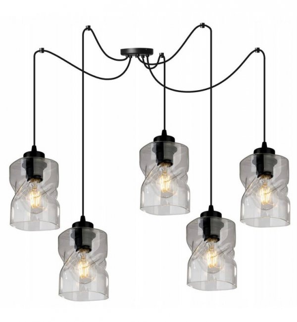 Lampa wisząca ze szklanymi kloszami - SPIDER NIKI 2195/5 LIGHT HOME