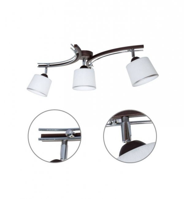 Lampa sufitowa do sypialni - TOFIK 1320/3 LIGHT HOME