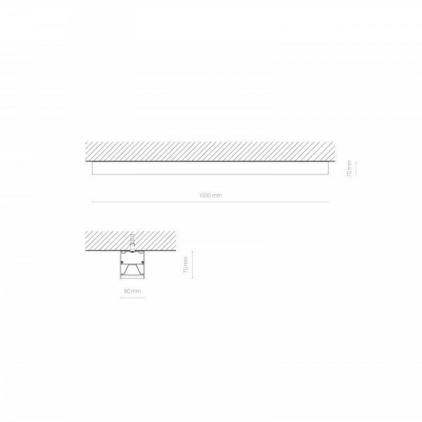 LAMPA SUFITOWA BELKA LISTWA BIAŁA NOWODVORSKI Lampa CL HALL LED PRO 150 4000K 10207 MONTAŻ BEZPOŚREDNI LUB ZWIESZANA NA LINKACH