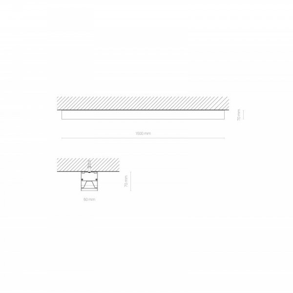 LAMPA SUFITOWA BELKA LISTWA BIAŁA NOWODVORSKI CL OFFICE LED PRO 150 4000K 10216 MONTAŻ BEZPOŚREDNI LUB ZWIESZANA NA LINKACH