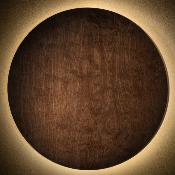 DUŻY KINKIET DREWNIANY KOŁO OKRĄGŁY 75CM DEKORACYJNY NOWODVORSKI RING TIMBER LED XXL 11178 