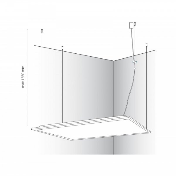 PANEL LED 60CM NOWODVORSKI 8460 CL ITAKA LED 40W 3000K ANGLE 100 MONTAŻ BEZPOŚREDNI LUB NA LINKACH