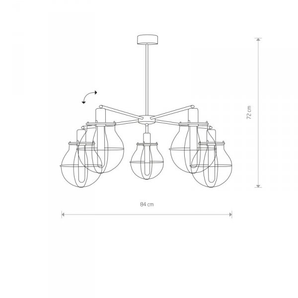 NOWODVORSKI 9738 MANUFACTURE LAMPA WISZĄCA CZARNA INDUSTRTIALNA 