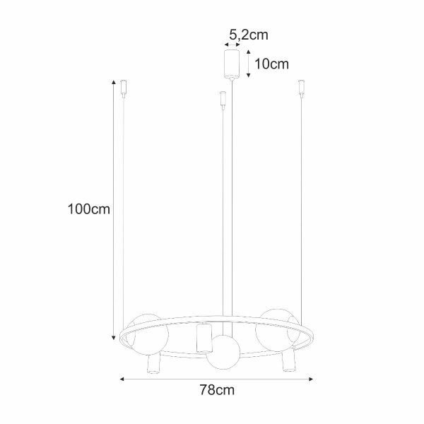 LAMPA WISZĄCA CZARNA KLOSZE KULE NA KOLE Z BIAŁYMI KLOSZAMI KULAMI DO SALONU SYPIALNI 5006 ORBIT ZUMALINE