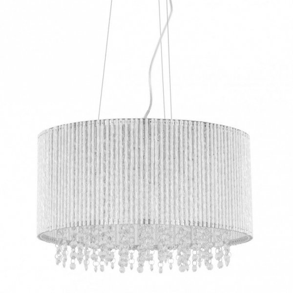 ITALUX ANABELLA P0207-07D-F4QL LAMPA WISZĄCA SREBRNA Z KRYSZTAŁKAMI DO JADALNI 