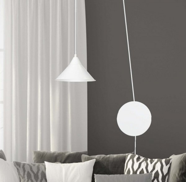 LAMPA WISZĄCA DO MONTAŻU NA ŚCIANIE Z WTYCZKĄ EMIBIG ABRAMO 1 WHITE