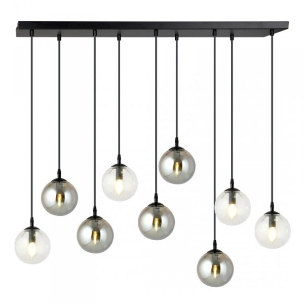 LAMPA WISZĄCA CZARNA KULE SZKLANE DO SALONU SYPIALNI JADALNI KUCHNI EMIBIG COSMO 9 BL MIX2