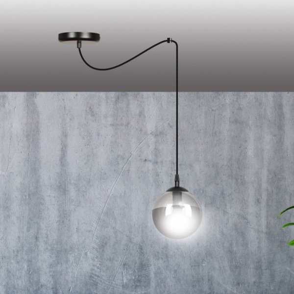 LAMPA WISZĄCA SPIDER PAJĄK KLOSZE SZKLANE KULE EMIBIG GIGI 1 BL GRAFIT