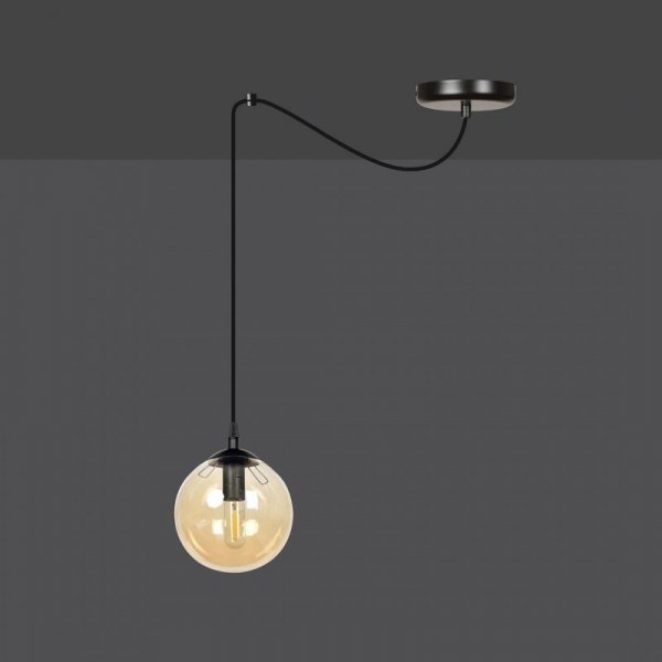 LAMPA WISZĄCA SPIDER PAJĄK KLOSZE SZKLANE KULE EMIBIG GIGI 1 BL MIODOWY